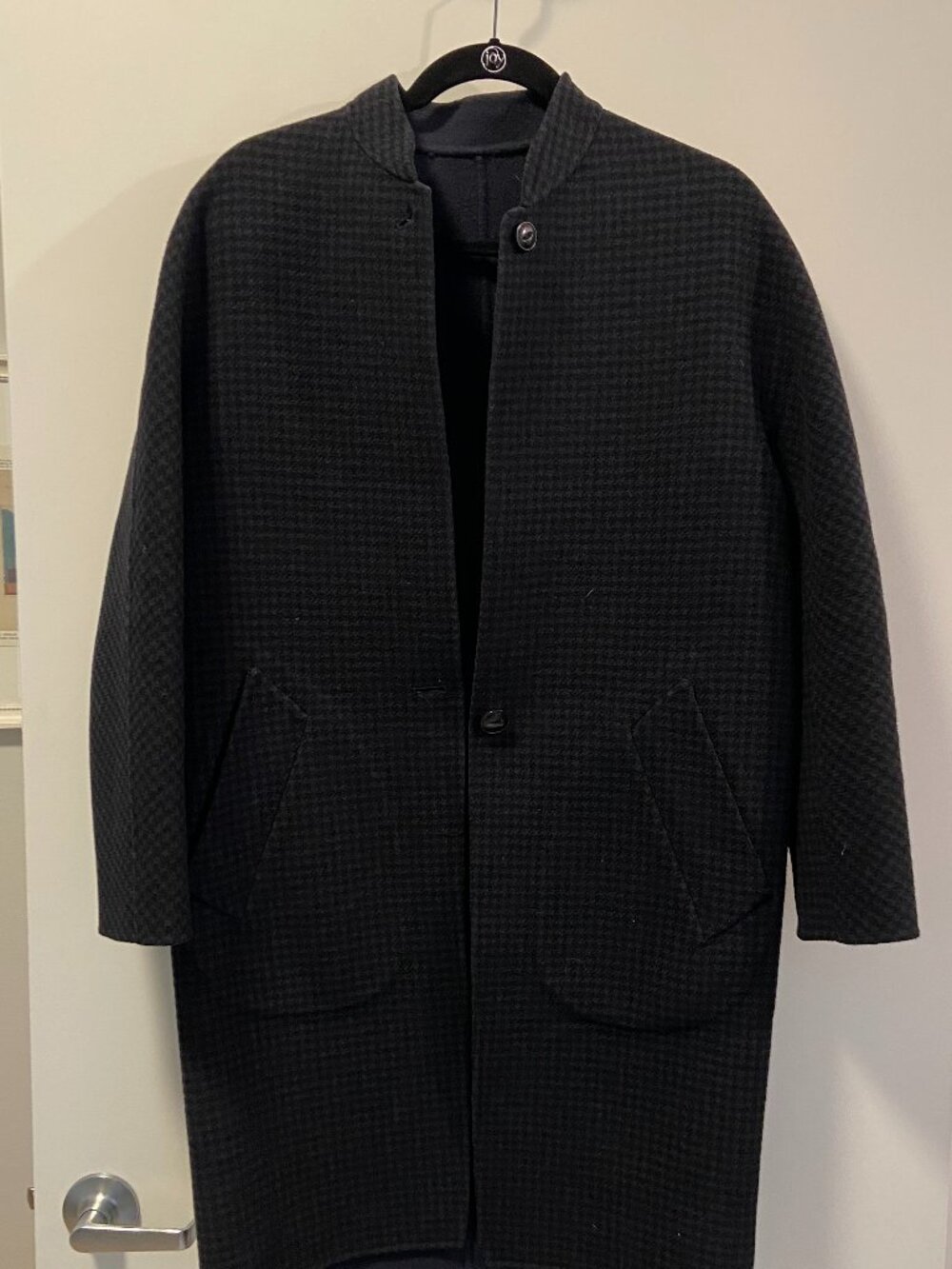 Rag & Bone Darwen Reversible Wool Cashmere Houndstooth Coat